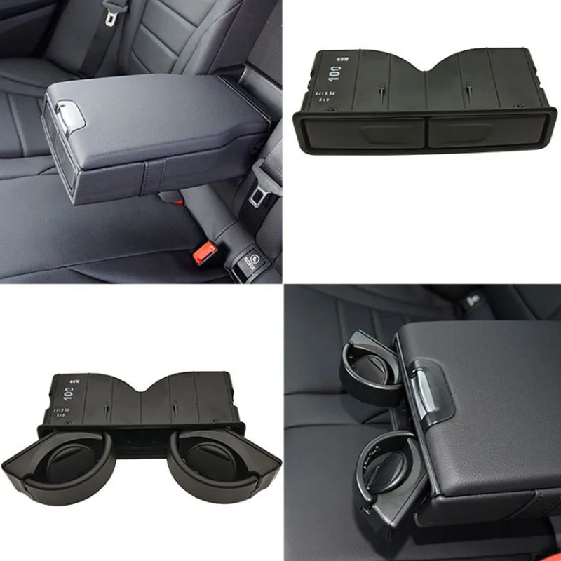 For Benz C GLC Class 2015-2021 C200 E260 GLC300 099810021 For Mercedes W205 W253 Car Rear Seat Armrest Insert Drinks Cup Holder