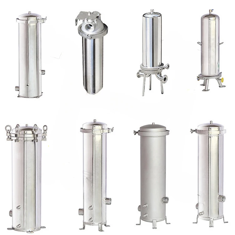 Sanitary SS Stainless Steel 304 10 20 30 40 inch Liquid Multi Bag Water Cartridge Filter Housings