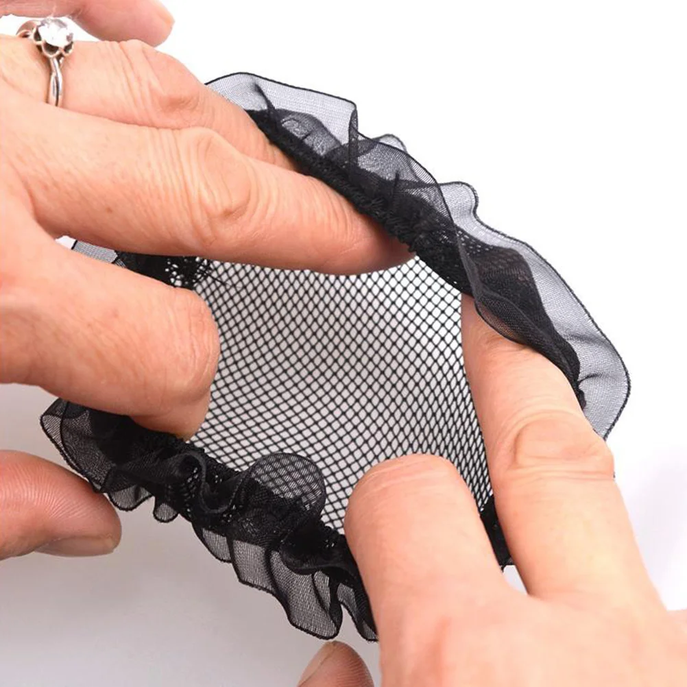 

5pcs Hair Bun Nets Durable Reusable Ballet Dance Wedding Hair Accessories Women Black Lightweight Breathable Elegant