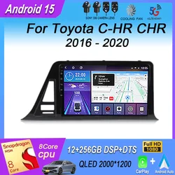 Android 15 Carplay Auto For Toyota C-HR CHR 2016 - 2020 LHD RHD Car Radio Multimedia Video Player Navigation GPS QLED