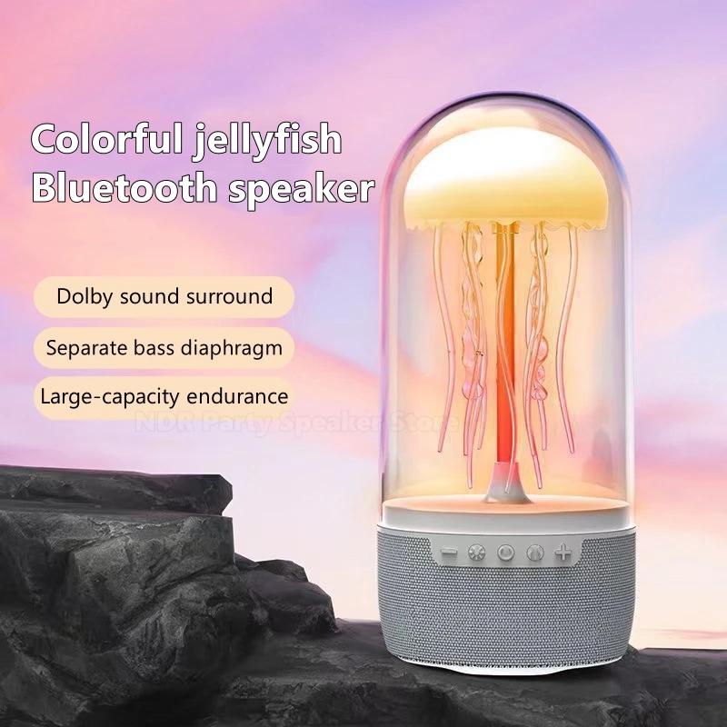 

Colorful Light Jellyfish Sports Blue Tooth Speakers High Quality Family Night Light Heavy High-Low Frequencies Smart Speakers