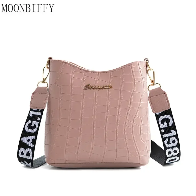 Casual Women Shoulder Bag Mini Crocodile Crossbody Bucket Handbag Female Messenger Bags for Women Ladies Purse Bolsa Feminina