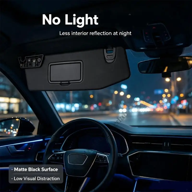 Left Sun Shade Replacement Assembly, Black Driver Side Interior Part for Listed 2018-2023 and 2020-2023 Vehicle Applications,