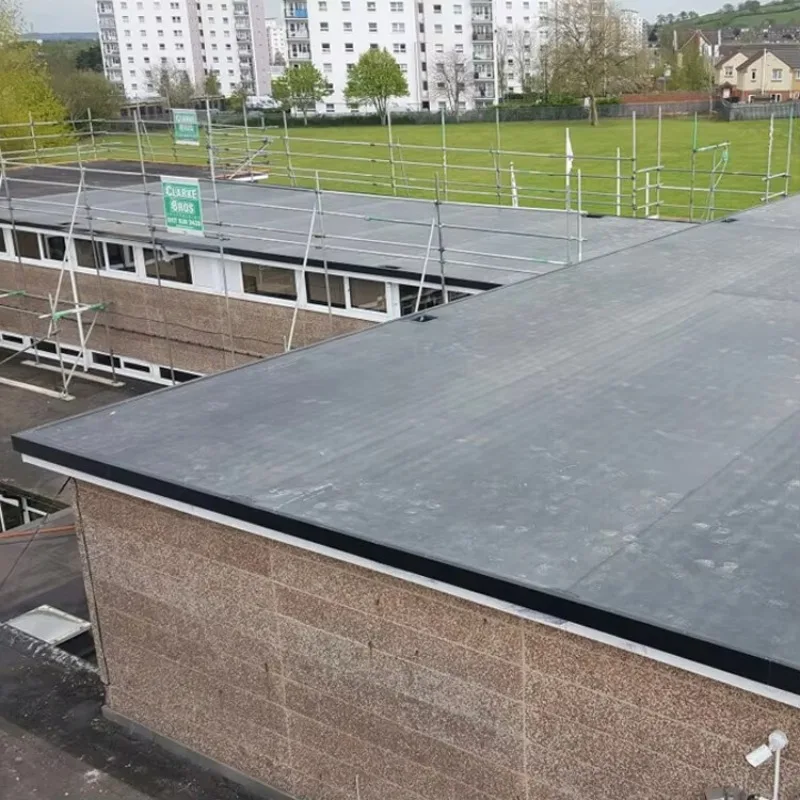 Embossed Surface 1.5mm EPDM Roof Waterproofing Membrane 2m 4m 6m 8m Width EPDM Roll-10x10 cm sample
