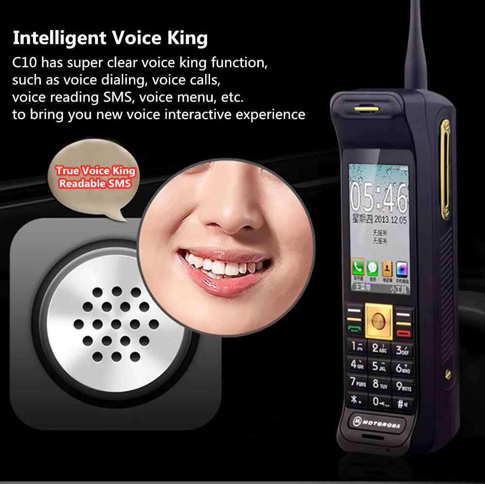 C10 Big Brother LTE 4G Touchscreen Mobile Phone Super-long Standby 2.6inches Dual SIM Card Loud Voice Unlocked Cellphone