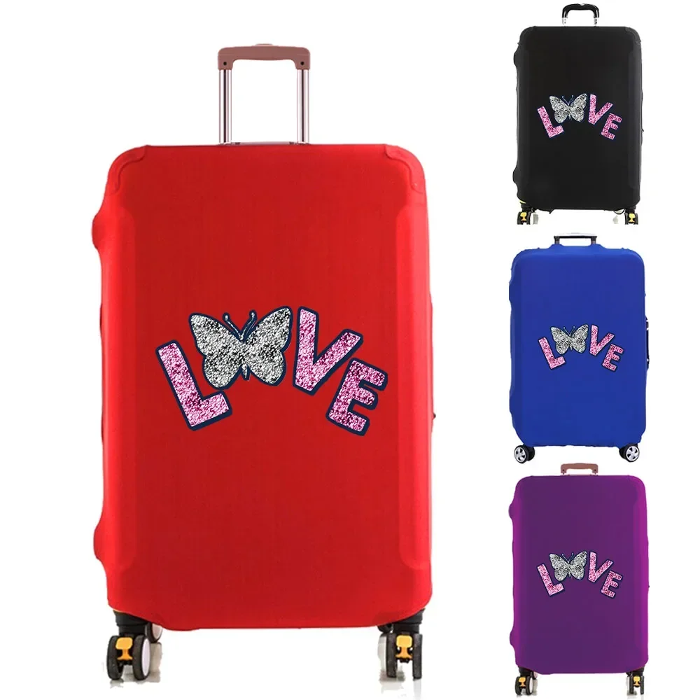 Luggage Cover Suitcase Protector New Love Thicken Elasticity Anti-Scratch Dust Cover 18-32 Inch Trolley Protective Set