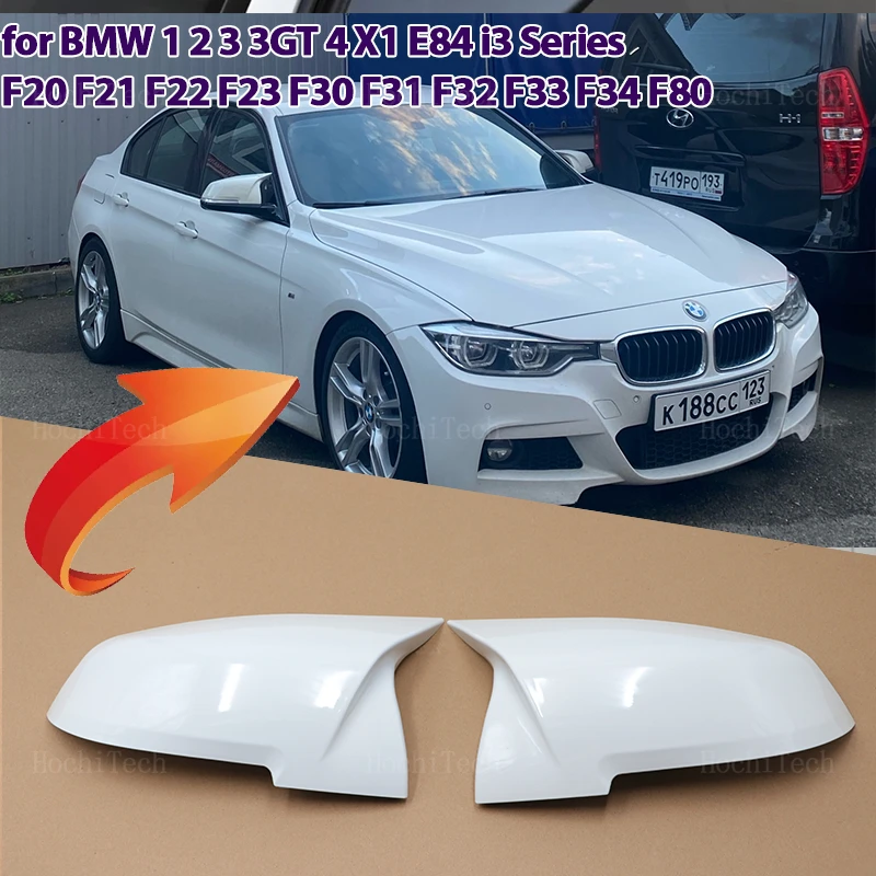 

White M style Rearview Exterior Side Mirror Caps for BMW 1 2 3 3GT 4 X1 E84 M2 i3 Series F20 F21 F22 F23 F30 F31 F32 F33 F34 F80