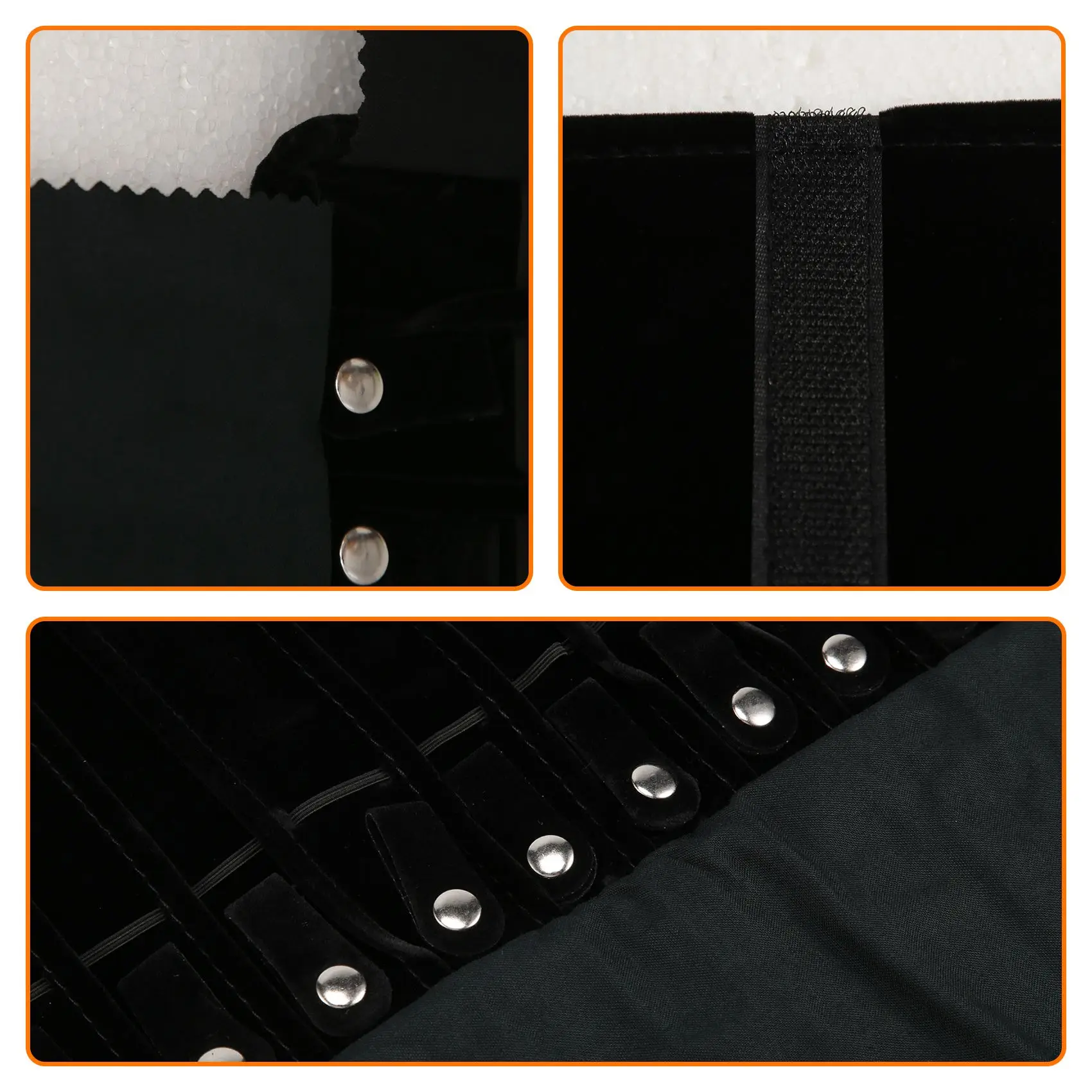 XFDE Velvet Jewelry Roll Bag Storage Bag Storage Bag Portable Necklace Display Case