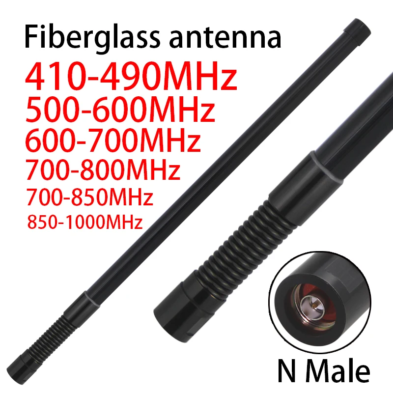 410-490/500-600/600-700MHz 750-850MHz 850-1000M 950-1050MHz antenna for drone jammer module Helium Antenna N Male spring antenna