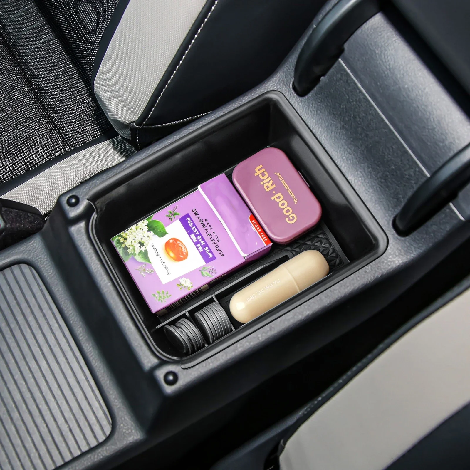 

Center Console Organizer Full Tray for Golf GTI R MK8 2022-2024 Middle Console Insert Tray Armrest Storage Box Secondary Car Box