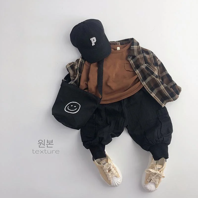 Boys Baby's Kids Blouse Coat Jacket Outwear Cotton 2024 Plaid Spring Autumn Shirts Outwear Teenagers Overcoat Children's Clothin