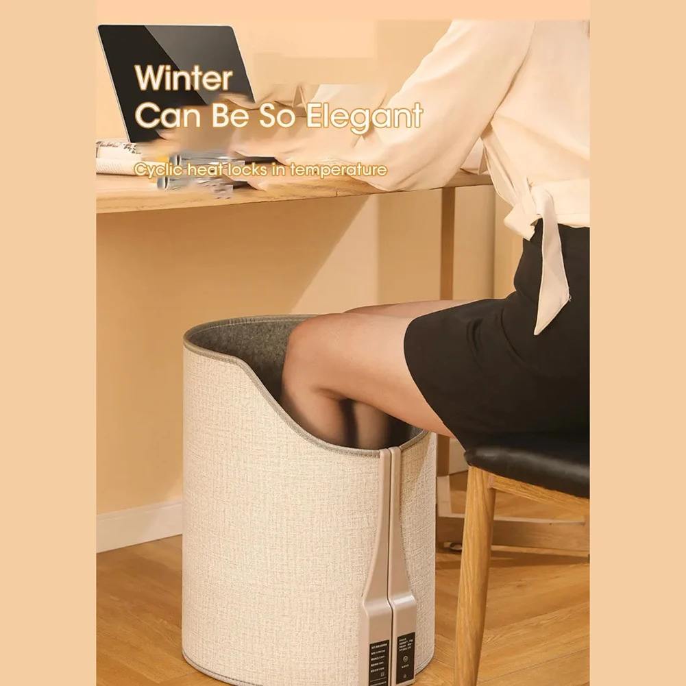 

Electric Feet Heater Digital Display Folding Portable Adjustable Thermostat Foot Warmer for Home Office Feet Warm EUPlug LPY