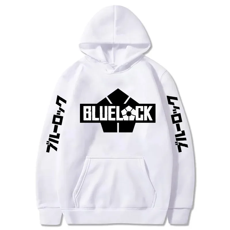CyJapan Anime Blue Lock Cool fútbol diseño de logotipo hombres mujeres sudaderas con capucha moda dibujos animados Manga invierno Harajuku Sudadera de manga larga