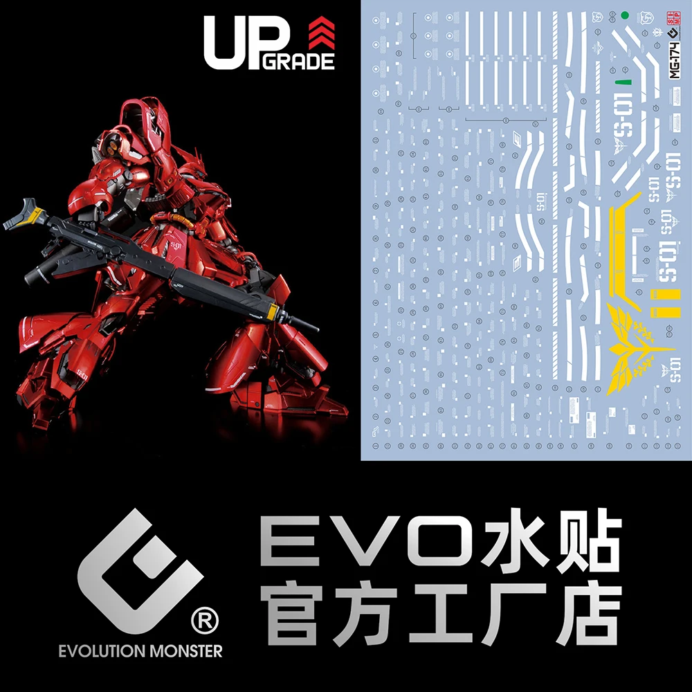 

EVO Model Decals MG-174 For MG 1/100 SAZABI Ver.KA High-precision water sticker Fluorescent version/Hot gold version