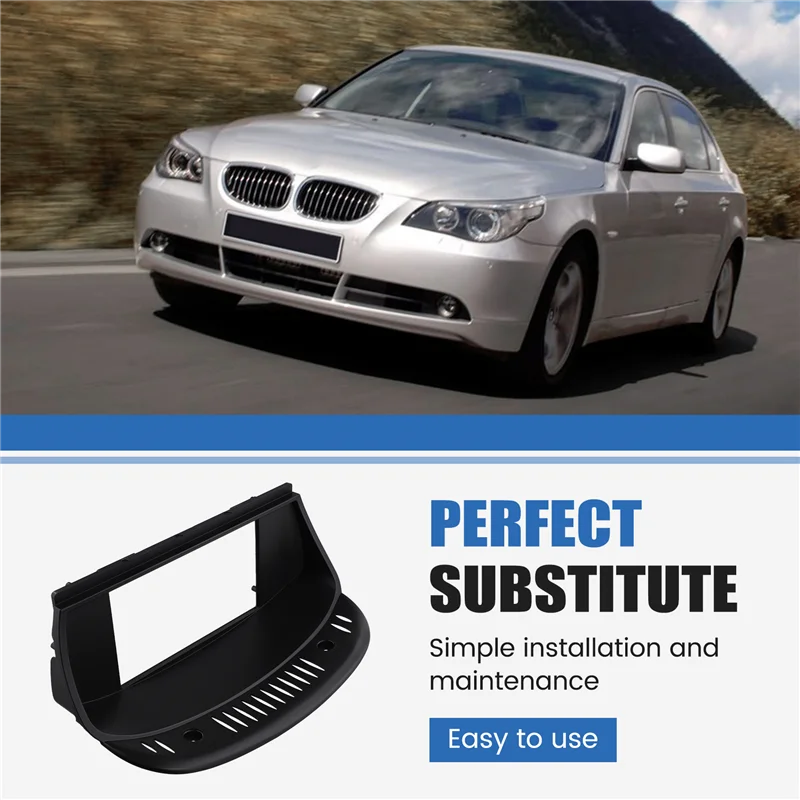 

7 Inch Car Frame Fascia Adapter Android Radio Dash Fitting Panel Kit For BMW E60 E61 E63 5 Series 2010