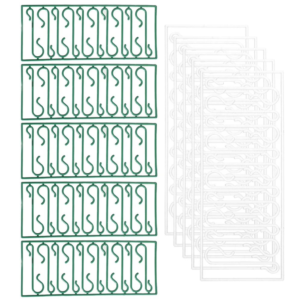 

100Pcs Xmas Tree Ornament Hooks Strong Plastic Hanging Clips for Christmas Decorations Balls Wreaths Garlands Home Festival