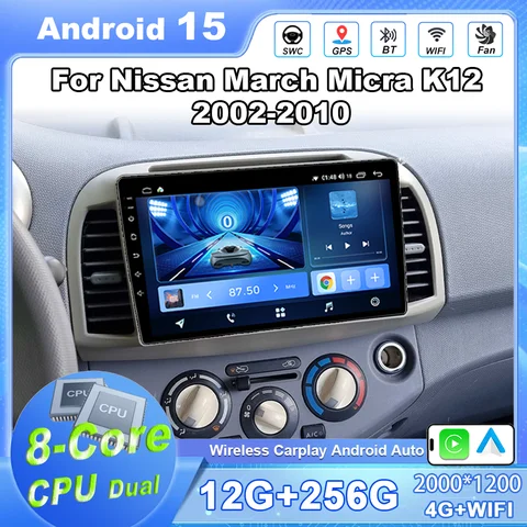 10 best sales radio nissan micra k12 - №6