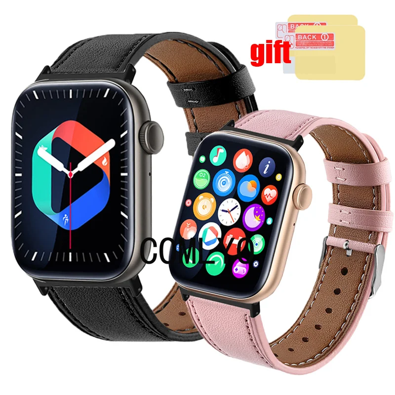 Band For COLMI P45 Strap Leather Smart watch Bands Soft Sports Bracelet Replacement Screen Protector film