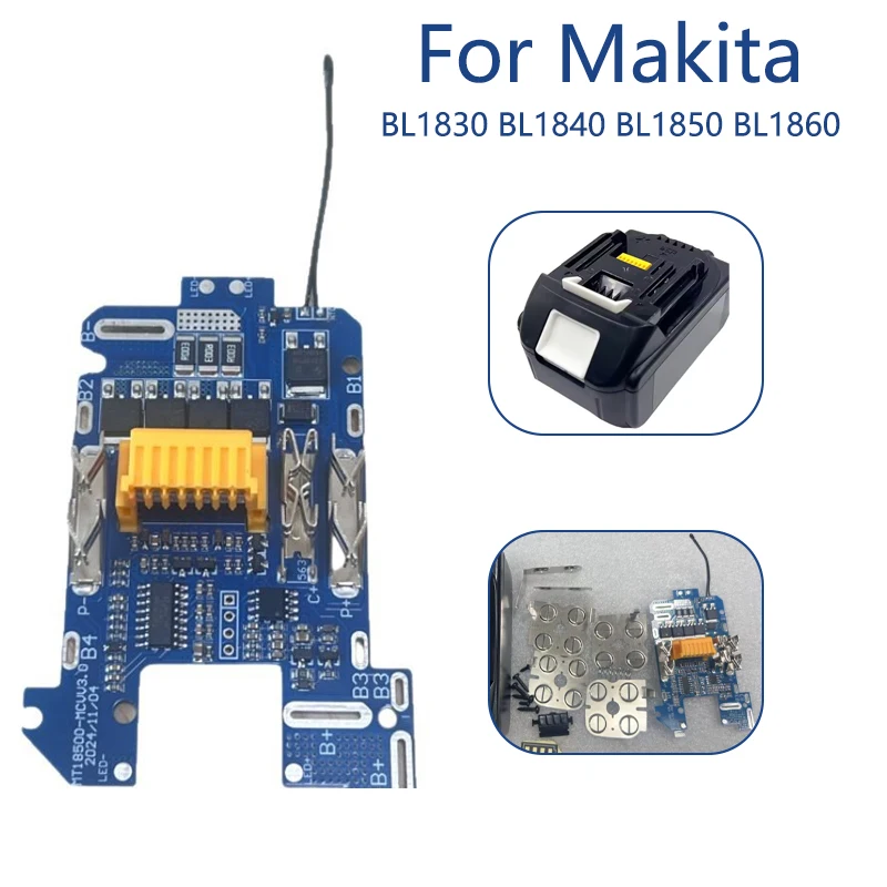 Replacement BMS Protection Board for Makita BL1830/BL1840/BL1850/BL1860 Battery Li-ion PCB with Full Communication Protection - view 2