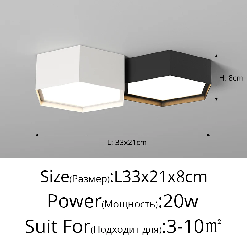 Walnoot Woonkamer Plafondverlichting Zwart Wit Combinatie LED Lamp Woondecoratie Verlichtingsarmaturen Foyer Balkon Plafondlamp