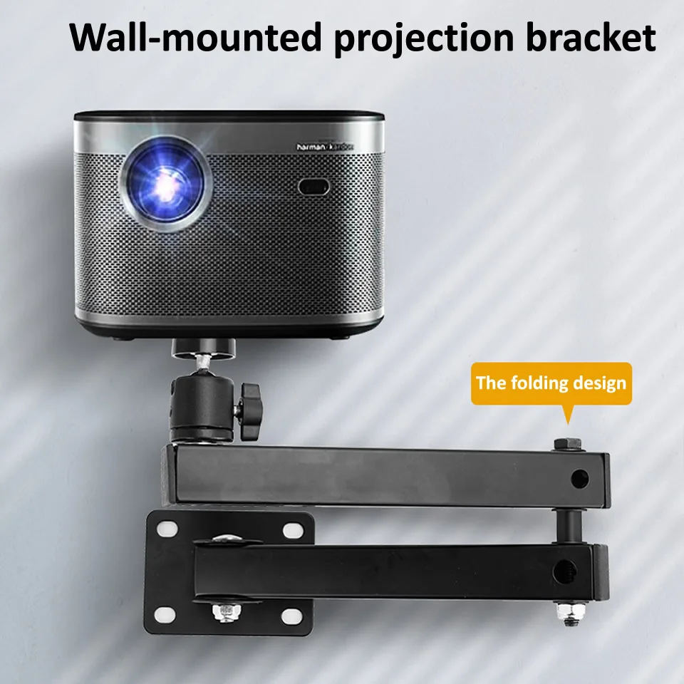 Projector Ceiling Mount Bracket Multi-angle Adjustable Foldable Wall Support Aluminum Alloy Ceiling Projector Stand Accessory