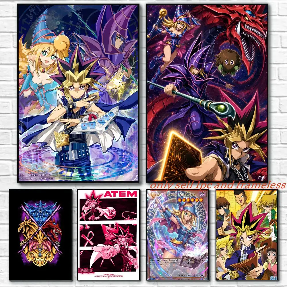 High-octane Anime Games Y-Yu-Gi-Oh Poster Home Living Bed Room Bar Hallway Sticky Wall Art Printing Aesthetic Decor