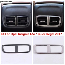 Rear Box AC Air Conditioning Vent Outlet Frame Cover Stainless Steel Accessories For Opel Insignia GSi / Buick Regal 2017 - 2023