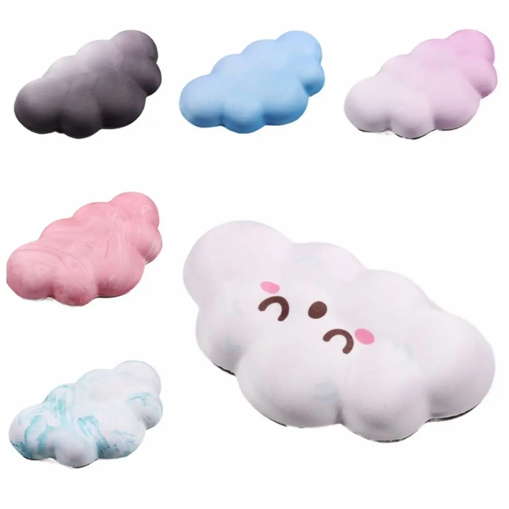 3 Styles Color Cloud Shape Keyboard Mouse Pad Wrist Rest Mice Mat PU Wrist Support Soft Non-Slip Laptop Computer Memory Foam