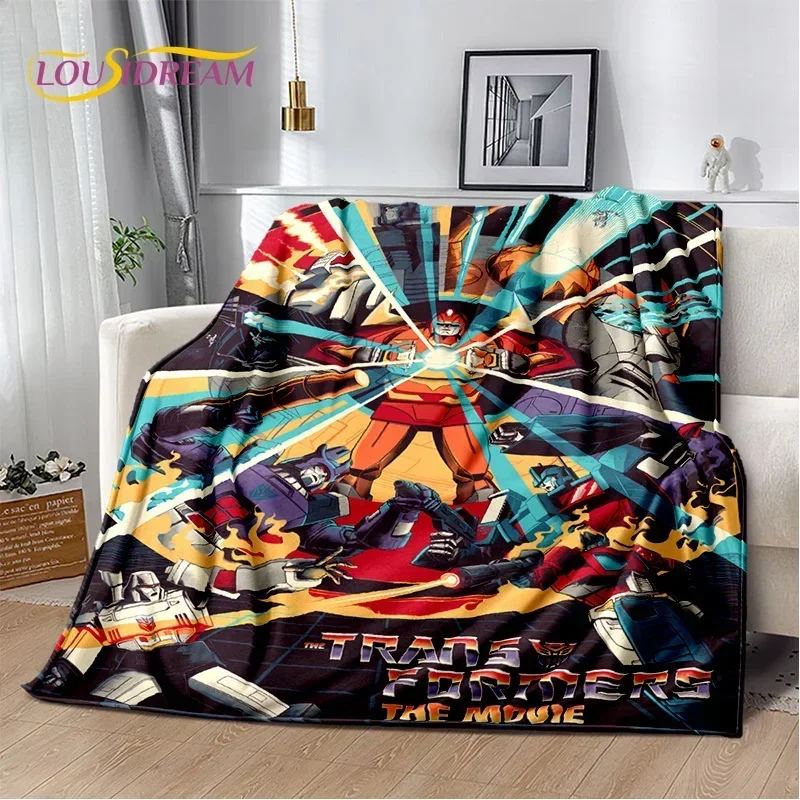

HD Cartoon T-Transformers Autobots 3D Soft Blankets,Keep Warm Throw Blanket for Picnic Beds Sofa Home Bedroom Gifts Kids Hiking