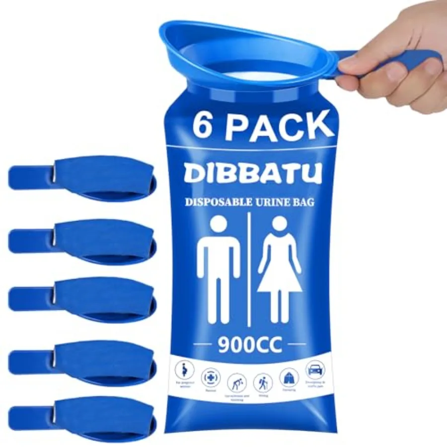 

Disposable Urine Bags for Women, 6/12PCS Female-Friendly Travel Urinal Bags, 900ML Pee Bags for Travel for Women/Men, Emergency