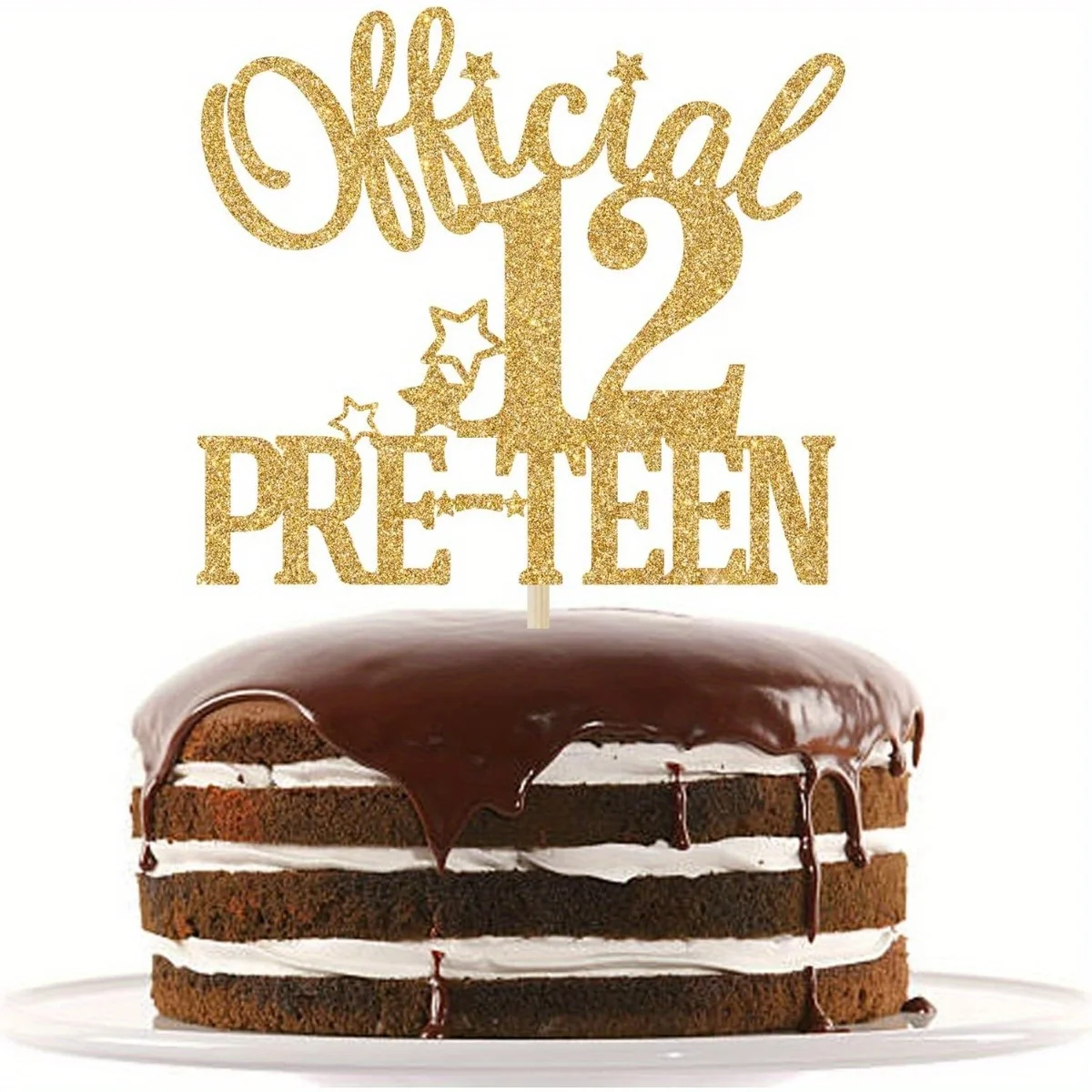 1 Stück offizieller Pre-teen 12-Kuchenaufsatz, Kuchendekorationen zum 12. Geburtstag, Prost auf 12-jährige Geburtstagsparty-Dekoration – Detail 1
