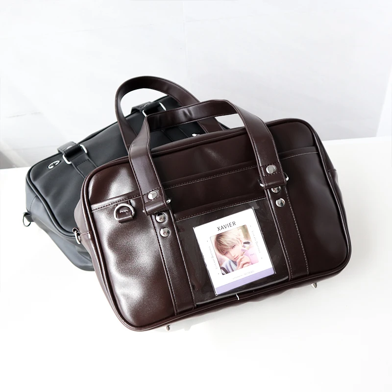 

Original daily jk transparent crossbody bags college style school bags pu uniform bag for woman