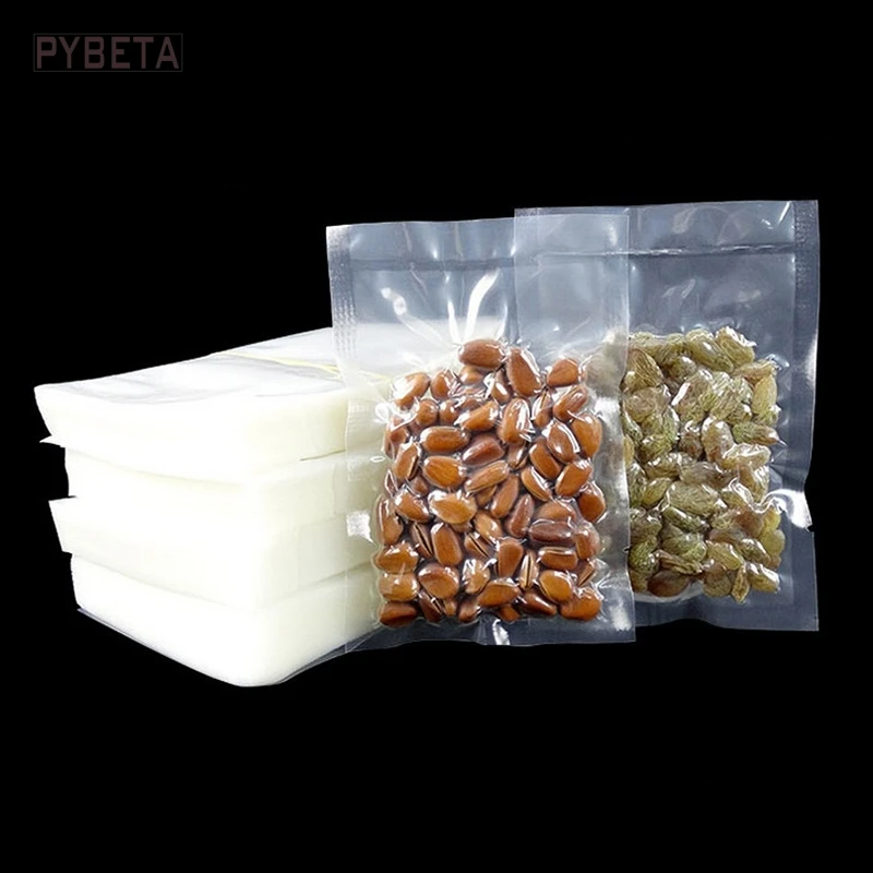 100pcs/lot- Flat Open Top Clear Plastic Vacuum pouch Transparent Heat seal candy food gift packaging bag