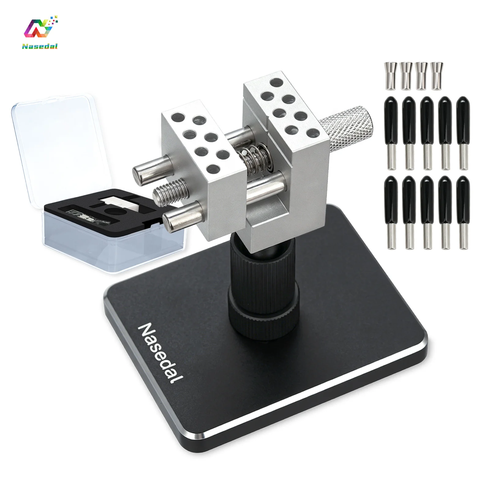 Nasedal Mini Vise Pro Precision Hobby Tools for Gundam Model Building Painting Sanding Panel Lining DIY Crafts with Storage Case