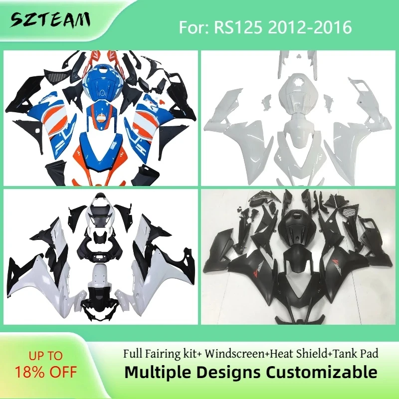 Sportbike Fairing Kit for Aprilia RS125 2012-2016 ABS Plastic Injection OEM Replacement Motorcycle Fairings