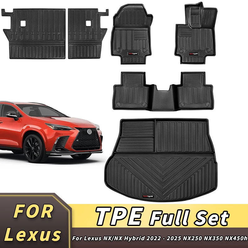 Коврики для багажника, коврик для спинки багажника, полный комплект для Lexus NX/NX Hybrid 2022 2023 2024 2025 NX250 NX350, аксессуары
