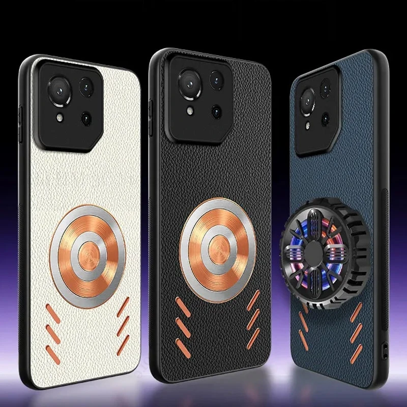 

Cooling Heat Dissipation Case For Asus ROG Phone 9 Pro Metal Copper Phone Leather Magsafing Magnetic Cover Rog Phone 8 7 5 S Pro