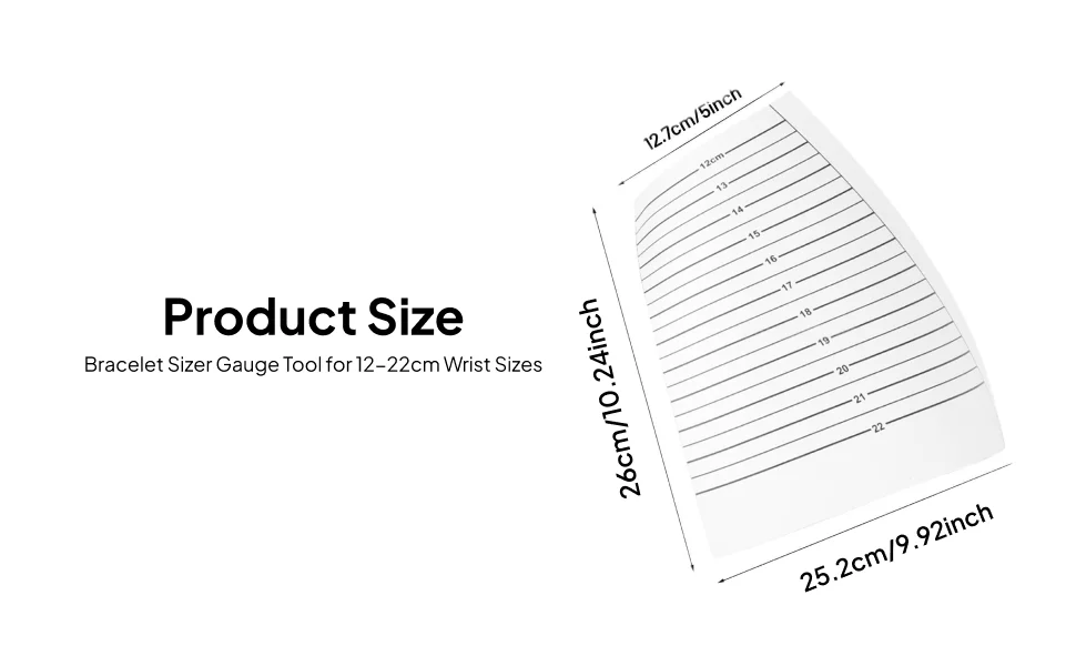 Размер браслета, легкие принадлежности для изготовления ювелирных изделий своими руками, размер для путешествий 12-22 см, точные измерения внутренней окружности, размер браслета