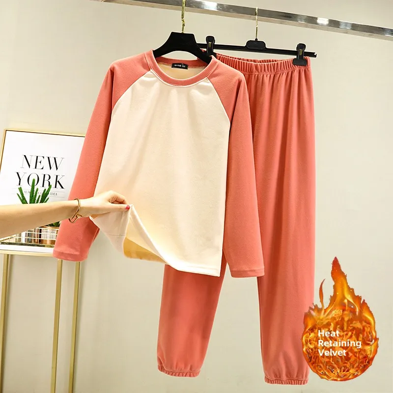 

Зимний комплект одежды Thiened: теплый, уютный, свободный крой, повседневная толстовка на флисовой подкладке, все размеры, домашняя одежда