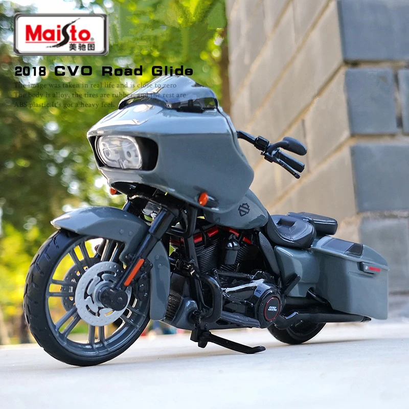 Maisto 1:18 Harley 2018 CVO Road Glide Alloy Sports Motorcycle Model Metal Street Racing Motorcycle Model Simulation Kids Gifts