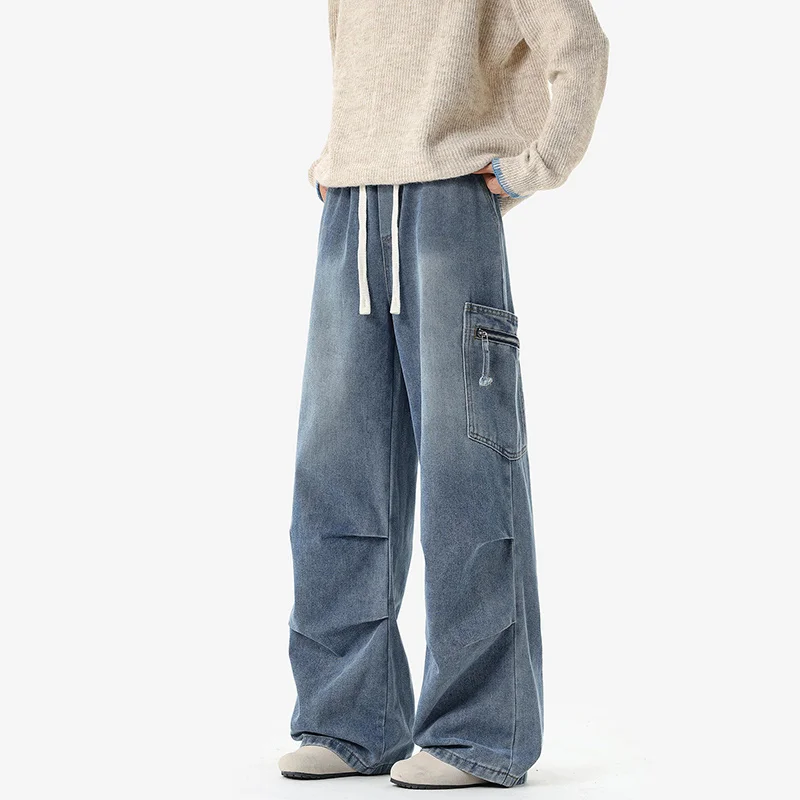 

GIOIOMen's Jeans，2025New Four Seasons American Retro Loose Casual Men's Jeans，Men's Clothing