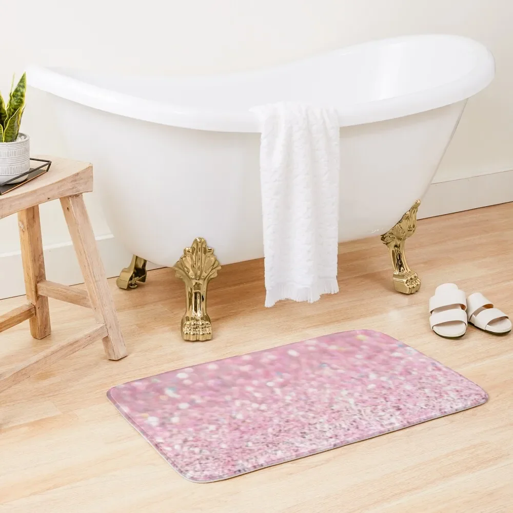

pink glitter Bath Mat Household Items Carpet In The Bathroom Mat