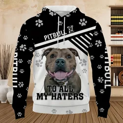 Men Hoodies Fashion Animal Dog Print Casual Pullover Sweatshirts 3D Pattern Comforts Comforts Long Sleeves Tops Men's Clothing
