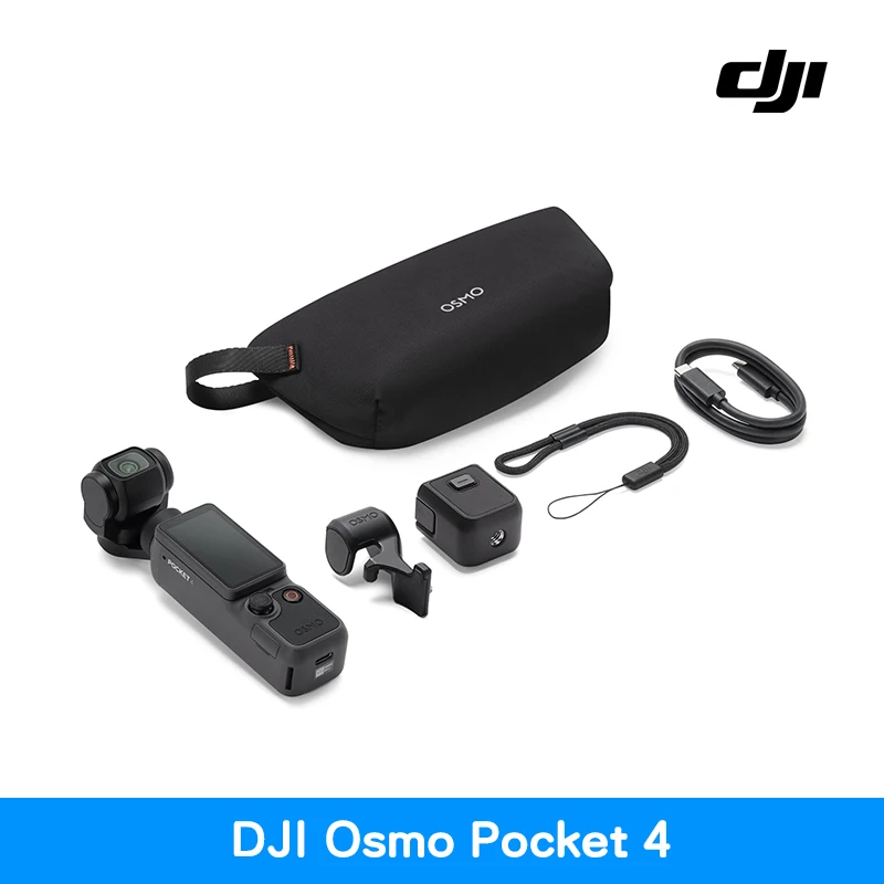 【LOCAL+】DJI Osmo Pocket 4 1-Zoll-CMOS-Pocket-Gimbal-Kamera 14-Stop Dynamikbereich 10-Bit D-Log Neue ActiveTrack Pocket 4