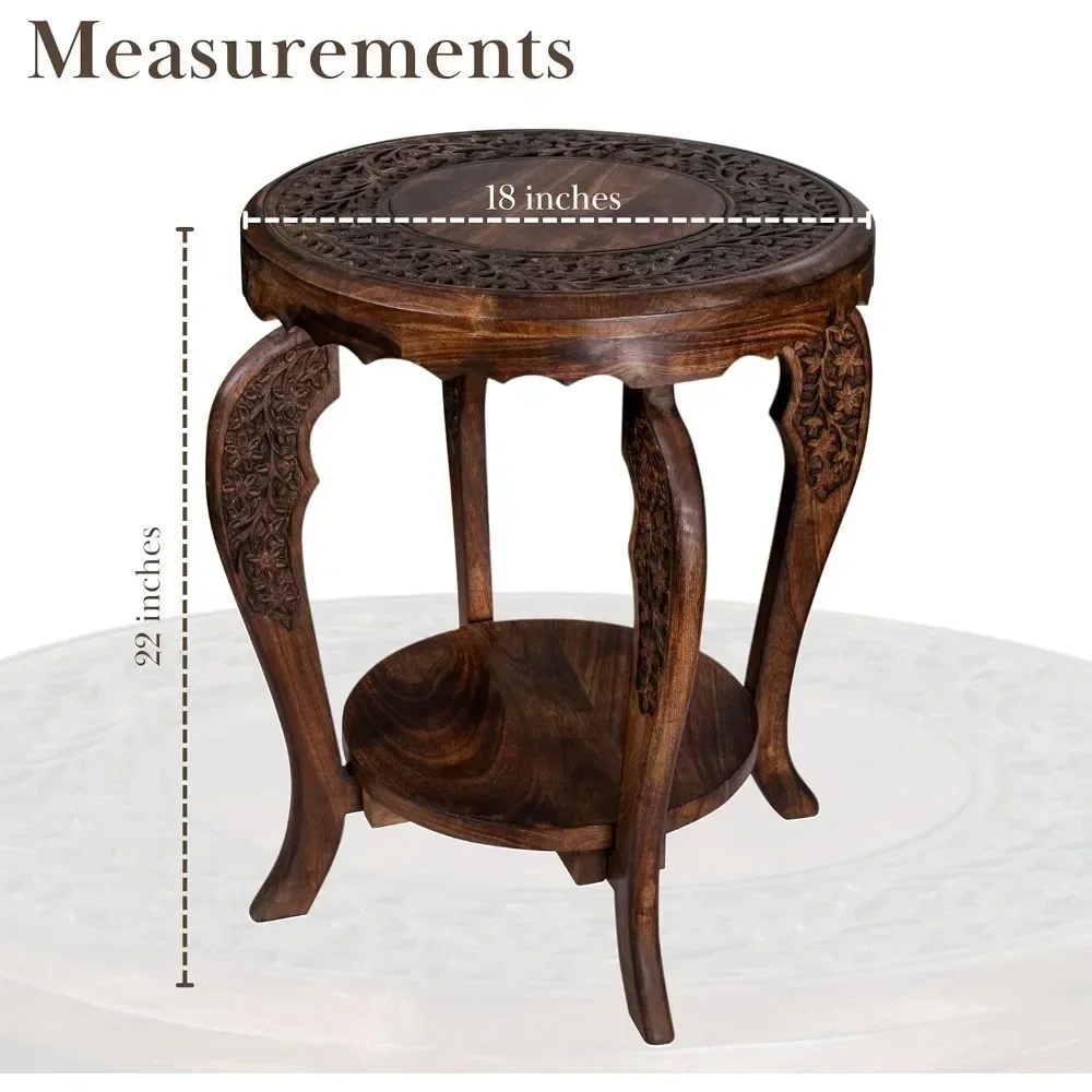 

[Hot Sale, Limited Time Offer!]farmhouse round accent end table,rustic side table nightstands for living room bedroom,coffee tab
