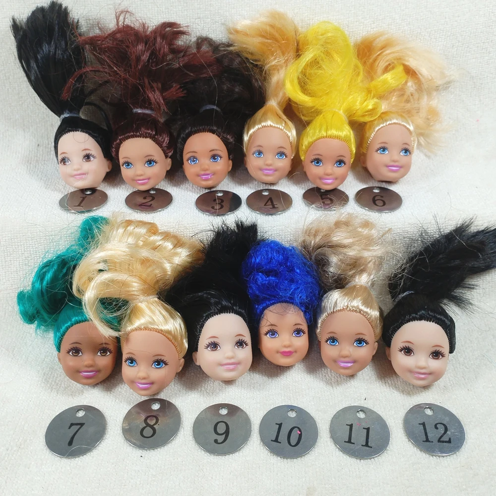 B31-23 Original Außenhandel Junges Mädchen Stacie Kelly 1/6 OOAK NUDE Puppenkopf Mussed Pink Red Hair für DIY A