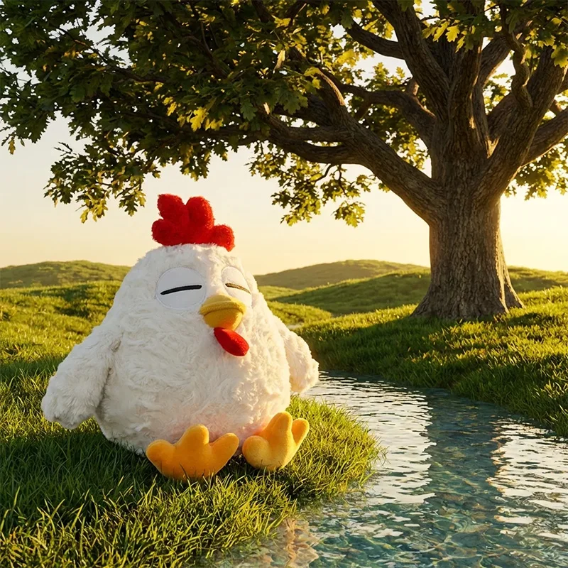 15cm Silly Chicken Plush Toys Cute Farmyard Animal White Yellow Chicken Plushies Funny Wet Chick Dolls Girl Boy Gift Home Decor