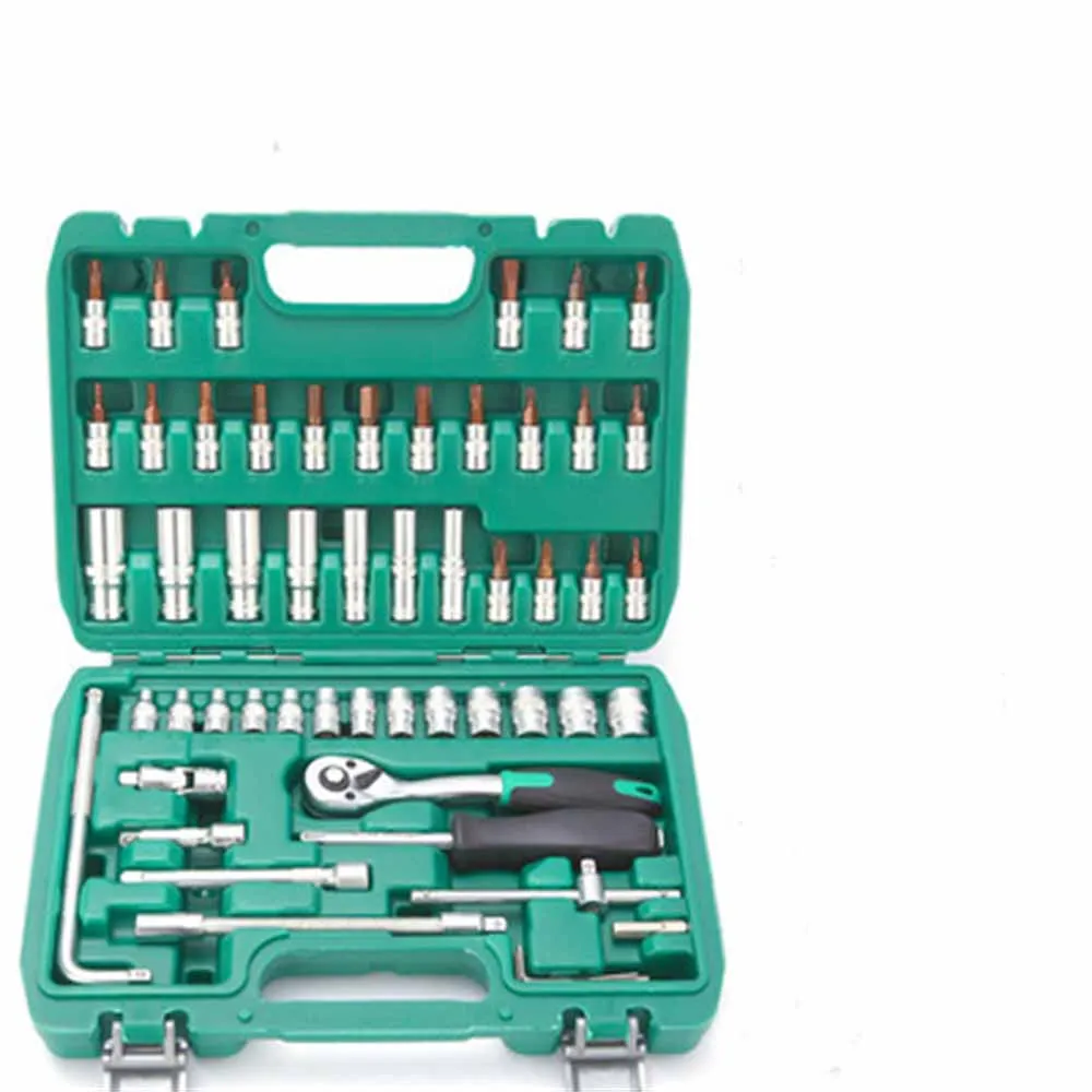 54 Piece Set Of Automotive Repair Multifunctional 1/4 Hexagonal Socket Ratchet Wrench Tools