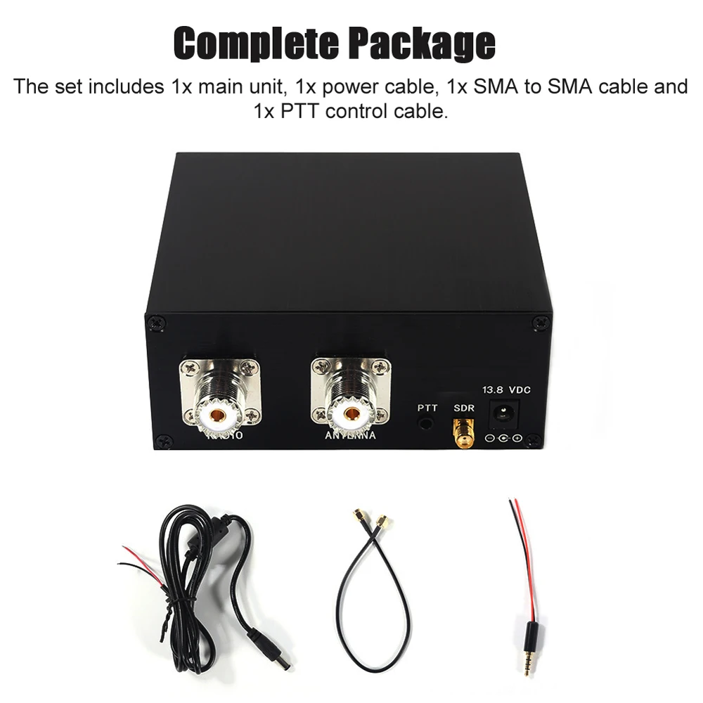 Imagem -02 - Antena Sharer Box Device Sdr Transceiver tr Switch Alumínio Alloy Box Signal Equipment Acessório 160mhz 100w