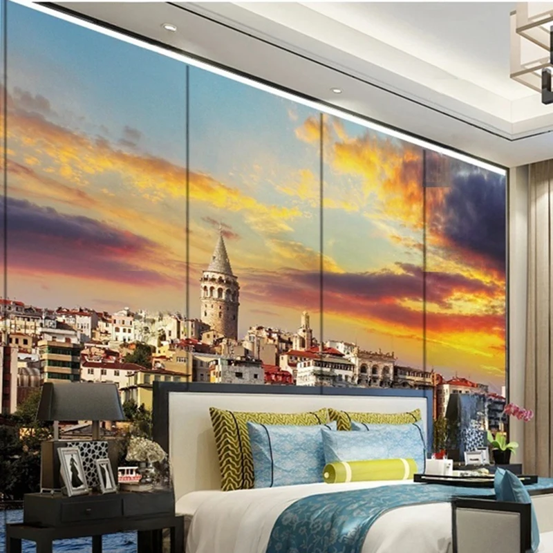 Custom Photo Mural Modern Style Wallpaper City Building 3D Stereo Wall Art Painting Background For TV Sofa Living Room Bedroom